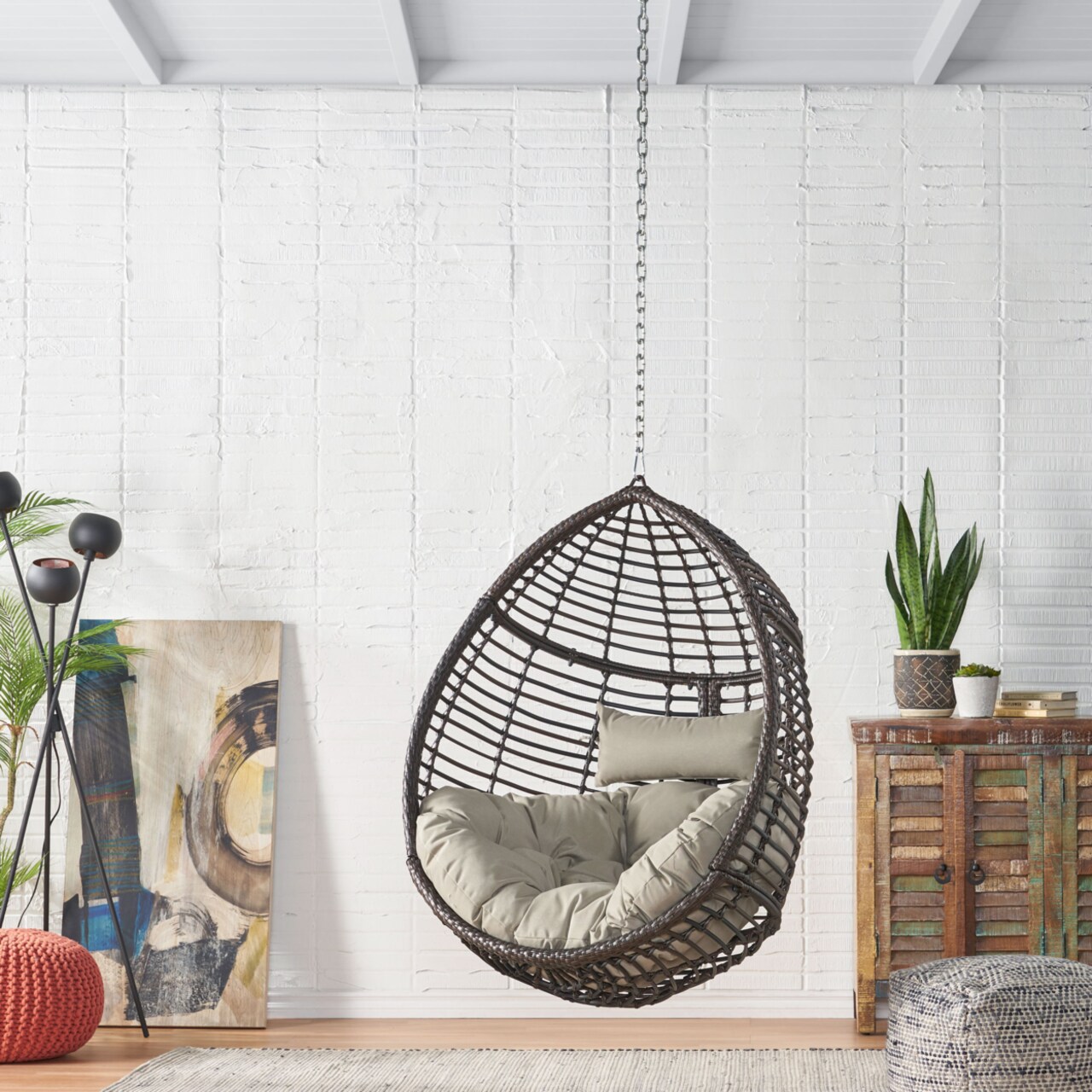 Hanging egg chair no stand best sale